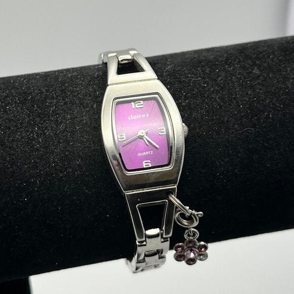 Silver purple charm watch - Picture 1 of 3